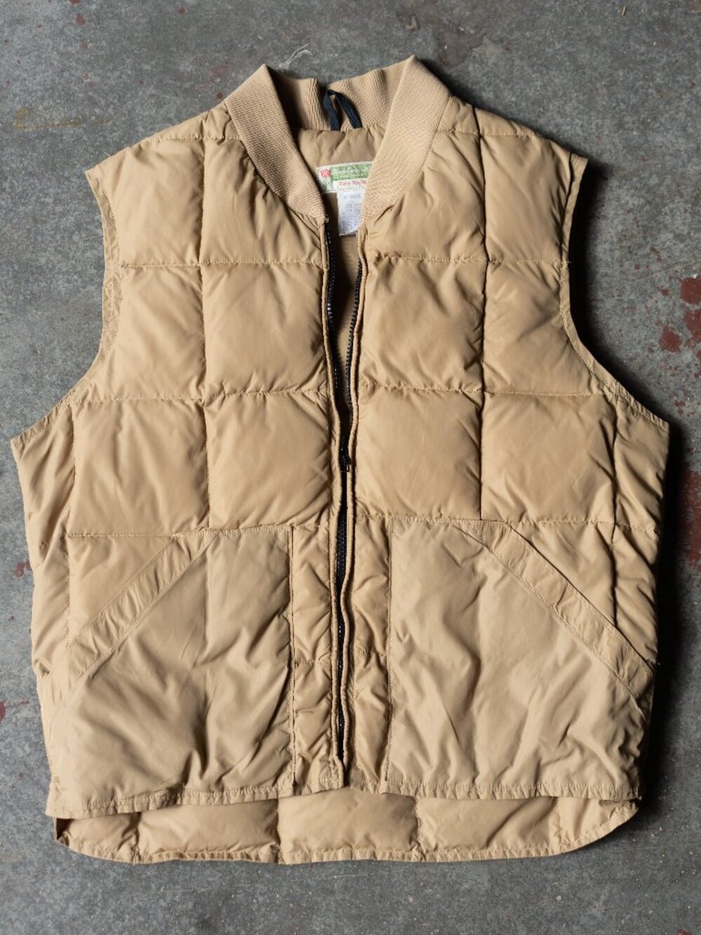 VTG Tan Down Puffer Vest